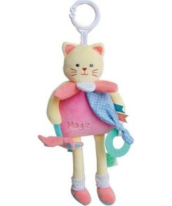 doudou Doudou et compagnie Chat Jaune dentition hochet DC3006 Magic Activite - Jaune