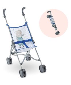 Poussette Canne Bleue pour poupon 36/42/52 cm - N/A