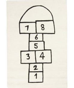 Tapis enfant 120x170 MARELLE Blanc fait main en coton idéal pour Chambre - Blanc