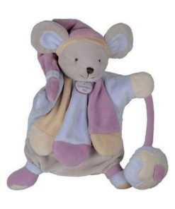 doudou Doudou et compagnie Souris Rose DC2385 Les Poudre Marionnette - Rose