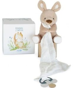 Doudou attache sucette Kangourou - Beige