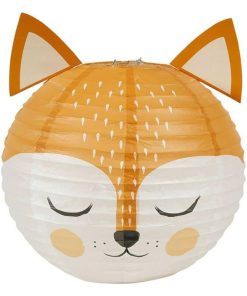 Suspension boule japonaise renard D35 - Orange