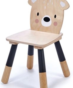 Chaise enfant ours en bois - Beige