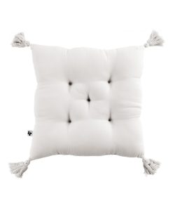 Coussin de chaise Assise matelassée gaze de coton - Blanc