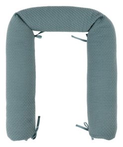 Tour de lit traversin en tricot vert sauge Axel et Luna (180 cm) - Vert