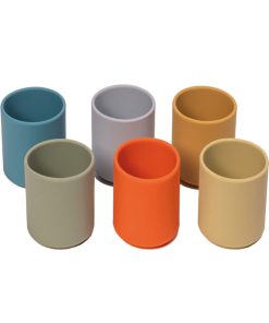 Lot de 6 gobelets à empiler en silicone Nature - N/A