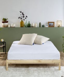 Bleu Câlin - Protège matelas Housse Intégrale Anti-punaises de lit - Blanc