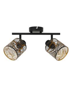Applique 2 spots orientables Calathéa noir - Noir