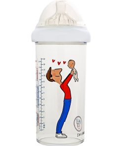Biberon anti colique Papa-bébé by Soledad (360 ml) - Rouge