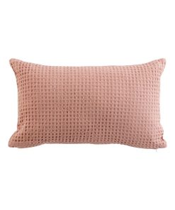 Coussin dehoussable Collection Gaufrettes - Rose
