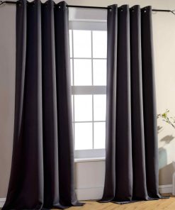 Univers Decor - Rideau Occultant 140 X 260 Cm - 4 Panneaux - gris anthracite