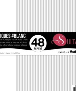48 papiers Scrapbooking Blanc - 300g/m2 - H : 30,5 cm - N/A