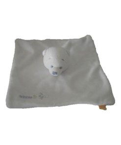 doudou DS Voiture Blanc Winnie l'ourson Plat - Blanc