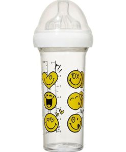 Biberon anti colique X Smiley (210 ml) - Jaune