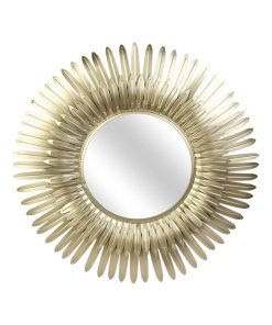 Miroir plumes dorées D53 - Doré/or