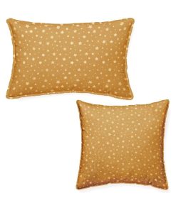 Lot de 2 Coussins décoration imprimé 'STELLA' 'TODAY' - Jaune