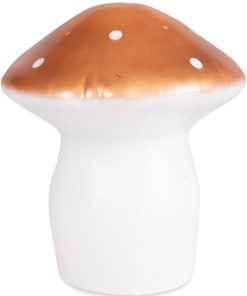 Lampe veilleuse champignon cuivré (25 cm) - Marron