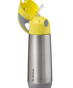Gourde Enfant Isotherme Avec Paille - Jaune