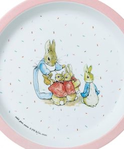 Assiette Pierre Lapin rose (18 cm) - Rose