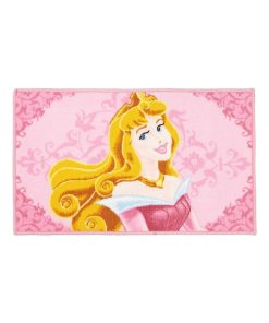 Tapis enfant 50x80 AURORA Rose lavable 30°C idéal pour Chambre - Rose