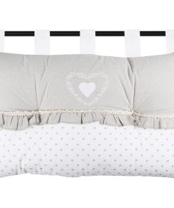 Tête de lit 45x70 cm Bérénice naturel coton - Blanc