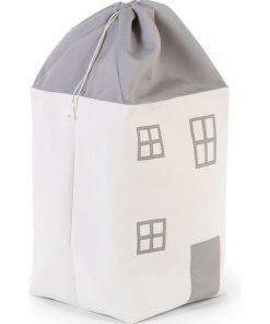 Sac à jouets Maison gris écru - Gris
