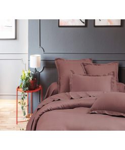 Blanc Avenue Parure De Lit En Satin De Coton - Rose
