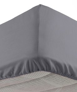 Drap housse microfibre Collection Oscare - gris anthracite