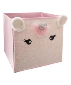 Bac de rangement Licorne - Rose