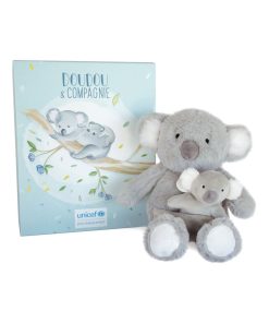 Coffret peluche koala Bébé & moi UNICEF (25 cm) - Gris