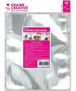 18 sachets bain-marie pour cire à bougie - Transparent