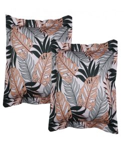 Blanc Avenue Lot De 2 Taies D'oreiller 63x63 Cm Satin De Coton Imprimé - Multicolore