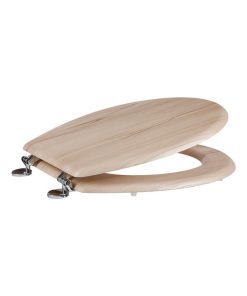 Abattant WC en bois clair - Jaune