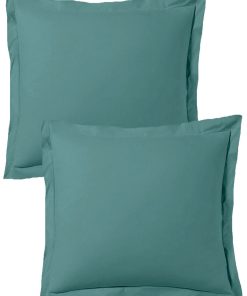 Blanc Avenue Lot De 2 Taies D'oreiller 50x70 Cm Satin De Coton - Vert