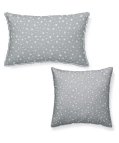 Lot de 2 Coussins décoration imprimé 'STELLA' 'TODAY' - Gris