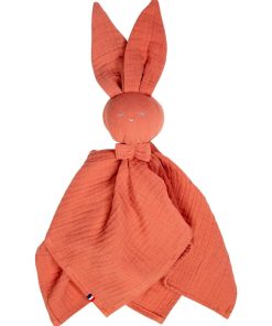 Doudou plat Lapin personnalisable, Jeanne - Marron