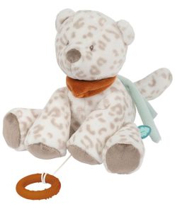 Peluche musicale Jungo léopard des neiges Boris & Jungo (28 cm) - Beige