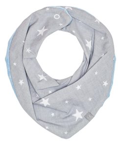 Bandana cache-cou réversible, STELLA - Gris Bleu