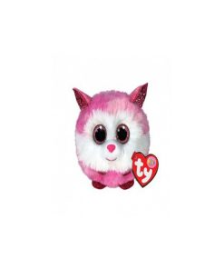 Puffies Princess - Peluche Ronde, Rose Et Blanc - Violet