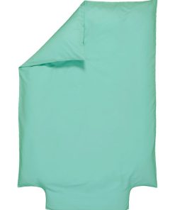 Housse de couette Coton Bio 57 fils - 'P'tit Basile' - Bleu turquoise