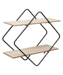 Étagère murale métal MDF Nena - Beige