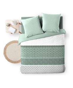 Housse de couette + taies Geosiroco - Vert