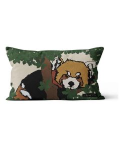 Housse de coussin Safari Panda Roux 32x50 cm - Beige