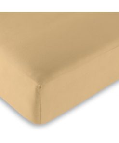Univers Decor - Drap Housse Taupe 140 X 190 Cm / 100% Coton / 57 Fils/cm² - Marron