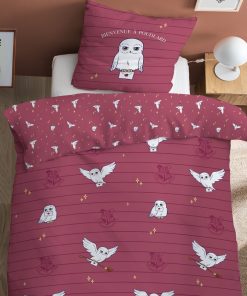 Parure de lit 'Harry Potter' - 1 personne - Bordeaux