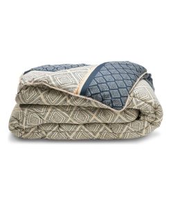 Bleu Câlin - Couette imprimée chaude Ethnique - Beige