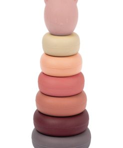 Pyramide à empiler pastel ours rose - N/A