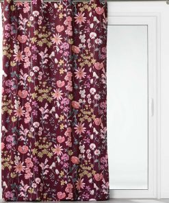 Rideau à œillets 140x240 velours Florabella prune - Violet