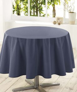 Nappe ronde Collection Essentiel top couleur - Gris foncé