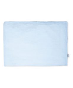 Taie d'oreiller en gaze de coton, Jeanne - Bleu